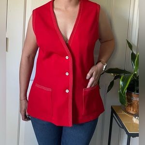 Vintage Personal by Leslie Fay red vest